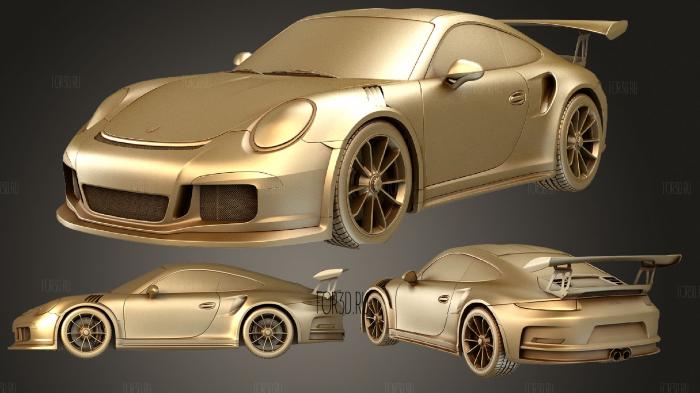 Porsche 911 GT3 RS 2016 set stl model for CNC